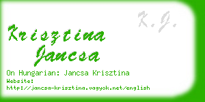 krisztina jancsa business card